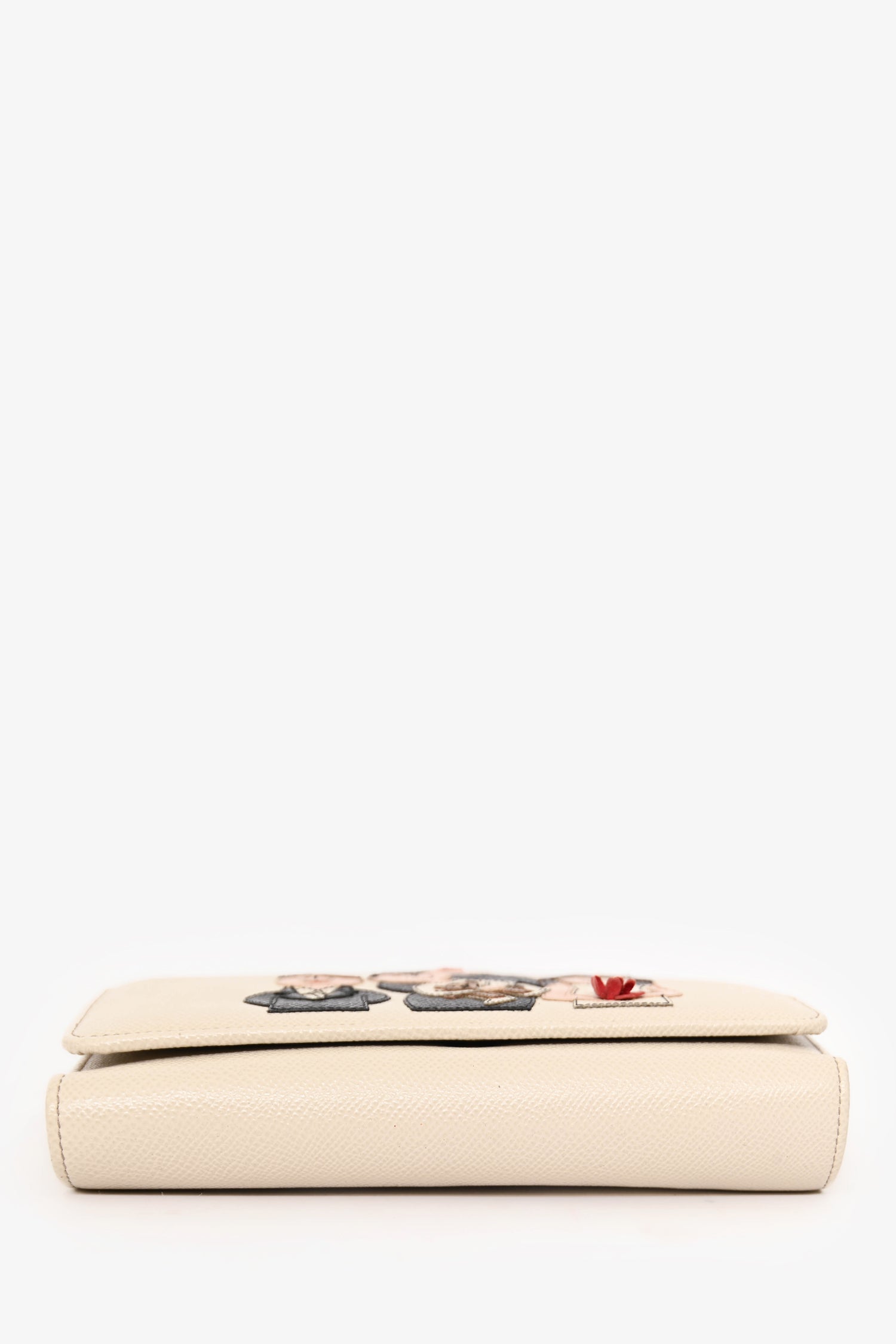 Dolce & Gabbana White Leather Sicily Family Crossbody