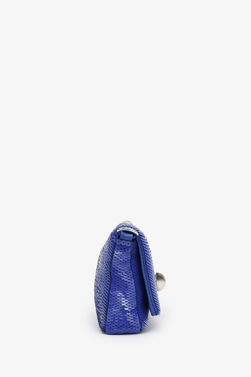 Miu Miu Blue Sequin Pearl Crystal Embellished Crossbody Bag