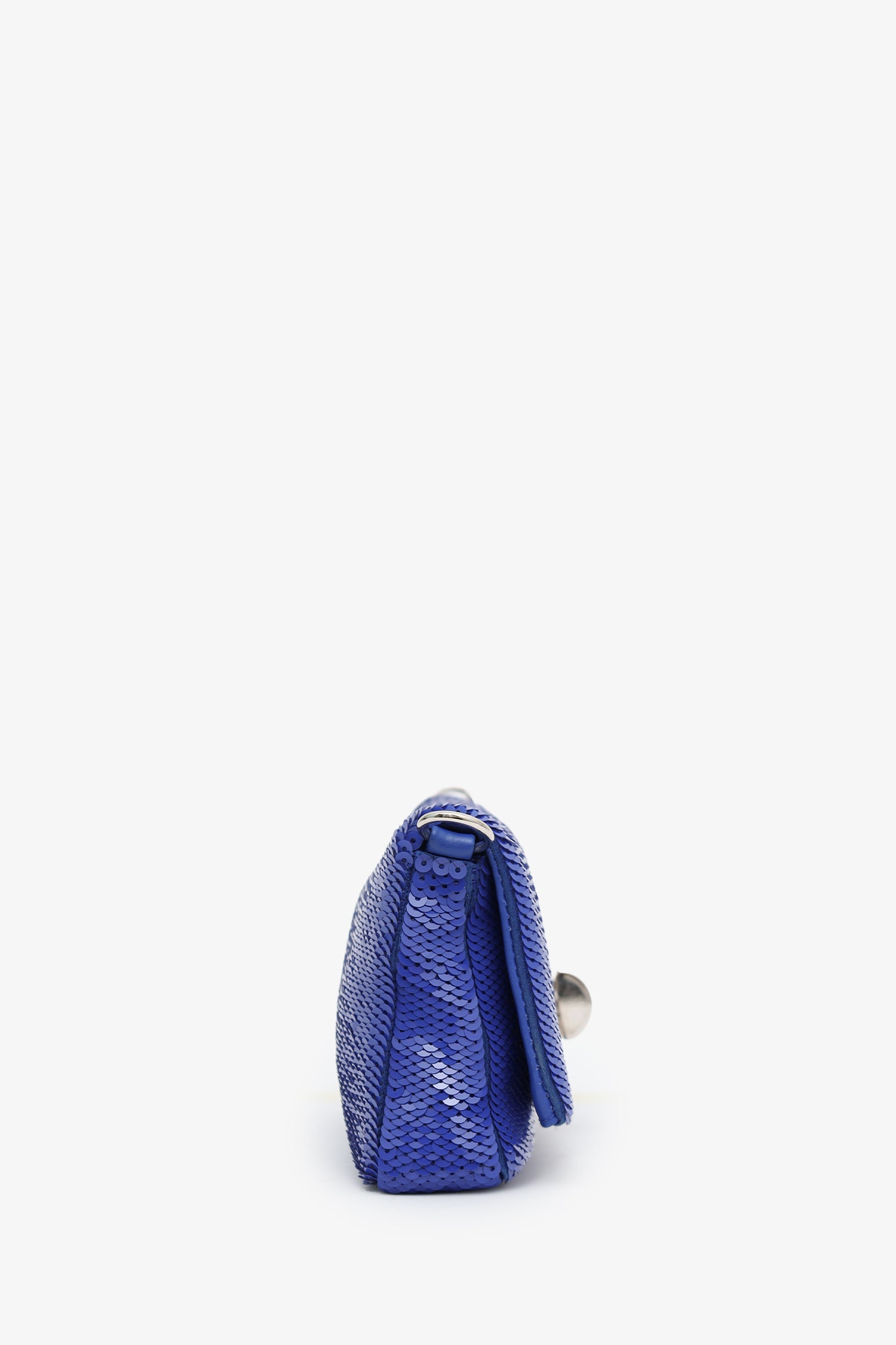 Miu Miu Blue Sequin Pearl Crystal Embellished Crossbody Bag