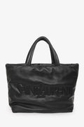 Saint Laurent 2023 Black Leather Puffer Tote Bag