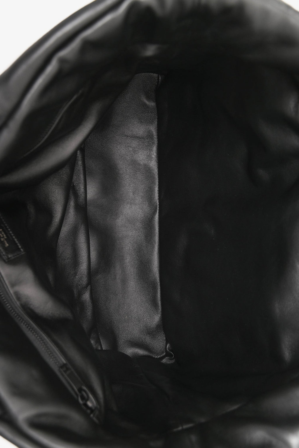 Saint Laurent 2023 Black Leather Puffer Tote Bag