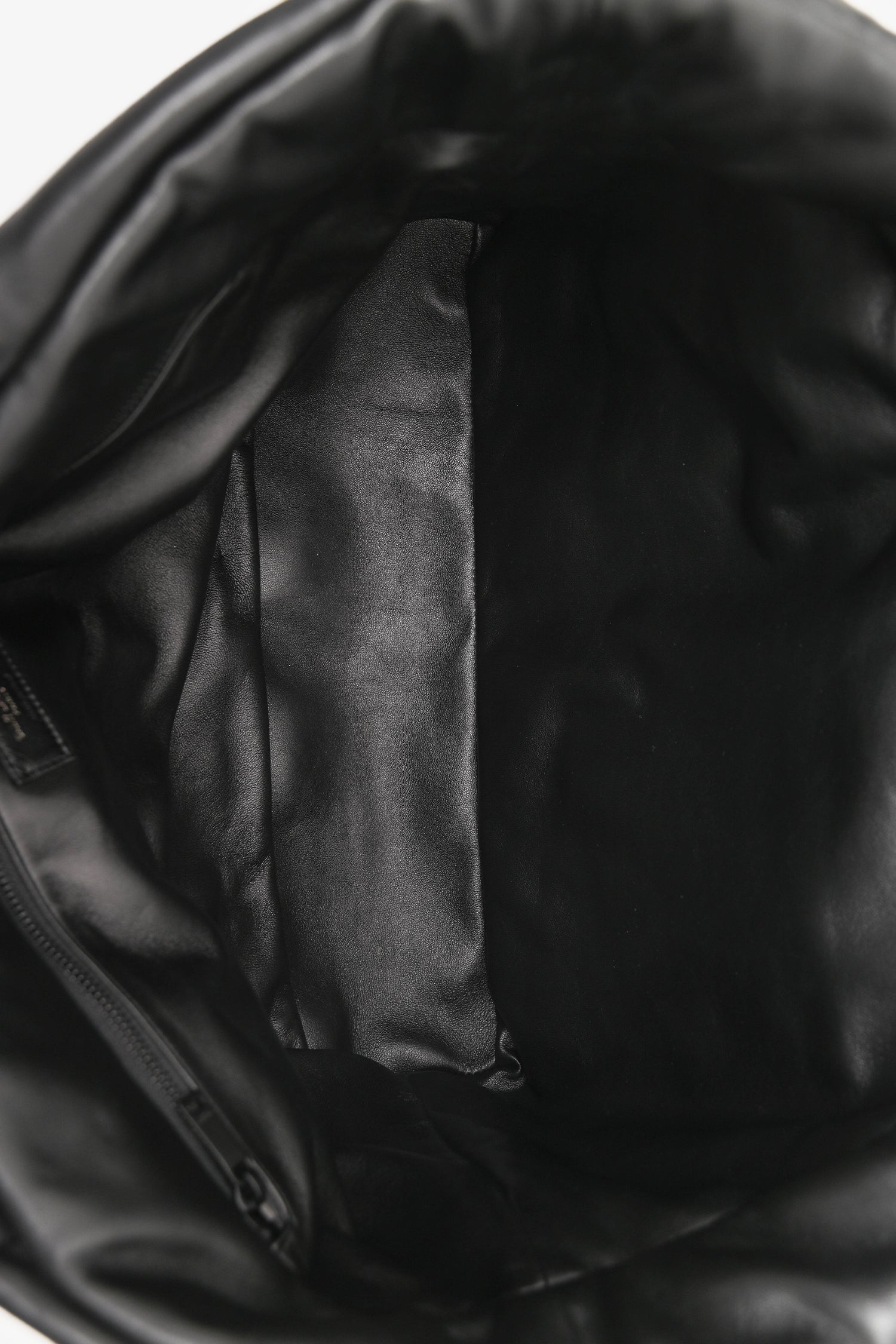 Saint Laurent 2023 Black Leather Puffer Tote Bag