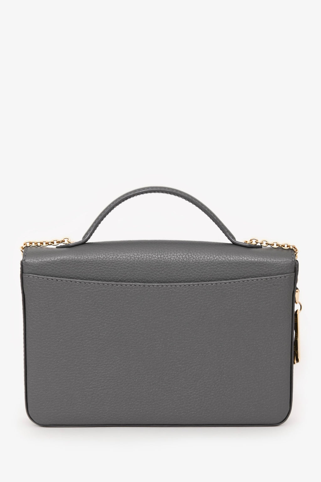 Fauré Le Page Grey Leather Calibre 21 Top Handle with Chain