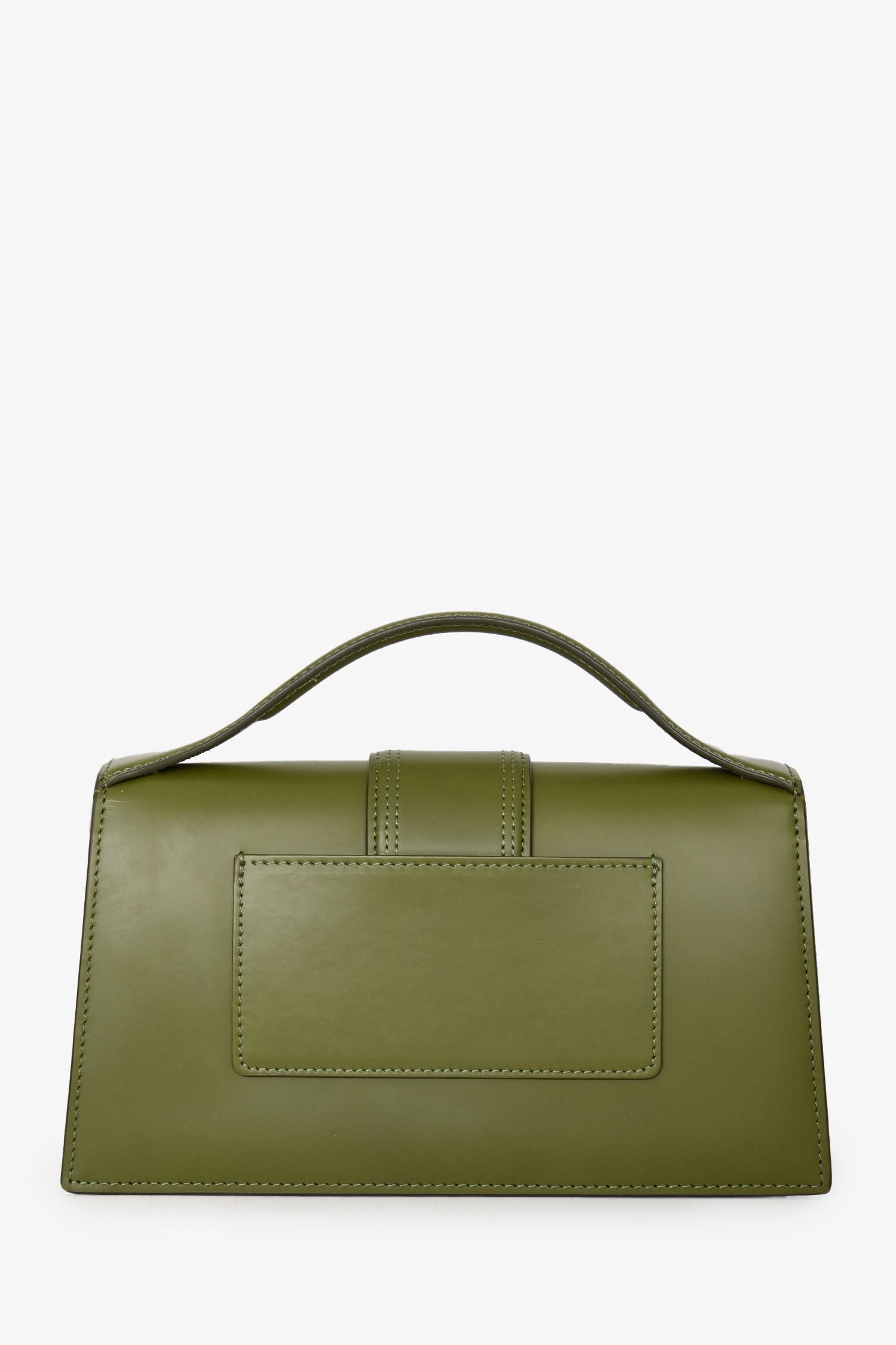 Jacquemus Olive Green Leather Le Grand Bambino with Strap