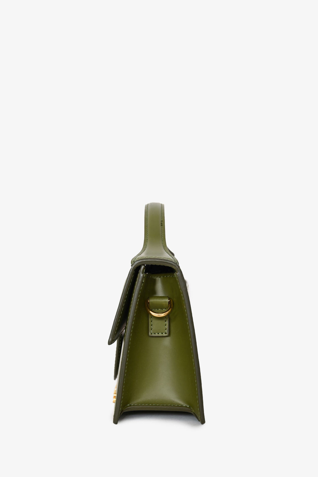 Jacquemus Olive Green Leather Le Grand Bambino with Strap