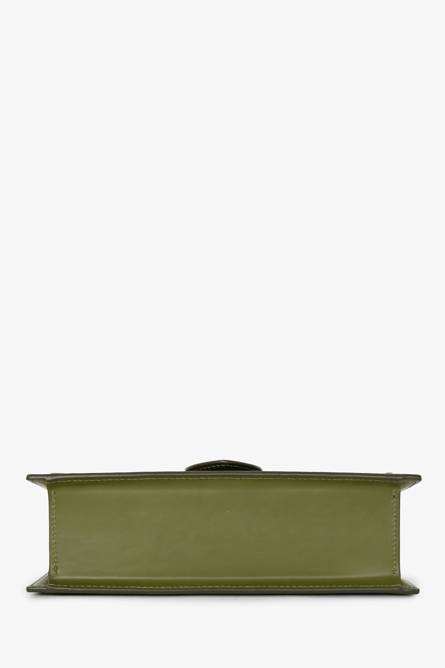 Jacquemus Olive Green Leather Le Grand Bambino with Strap