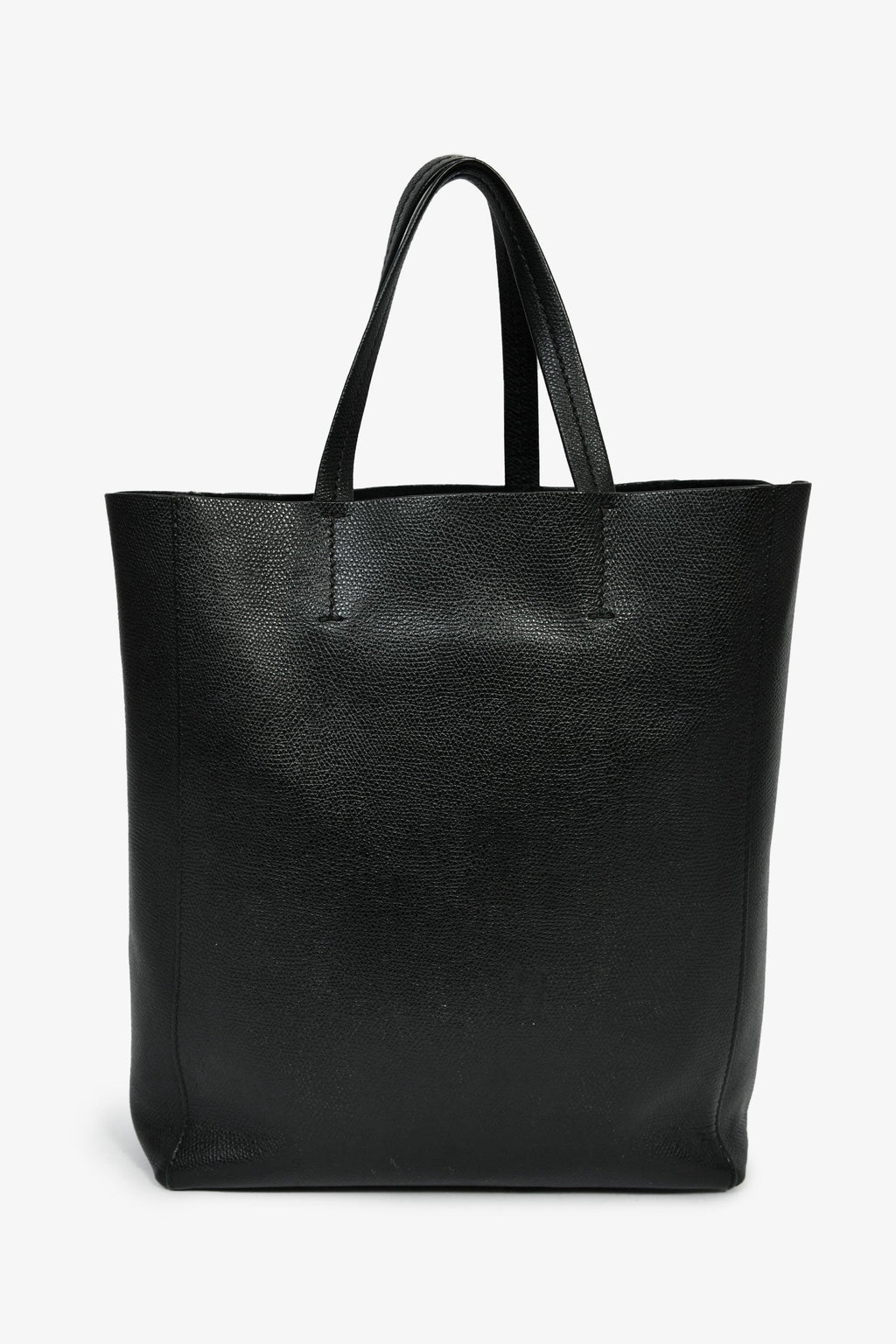 Celine Black Leather Small Vertical Cabas Bag With Strap