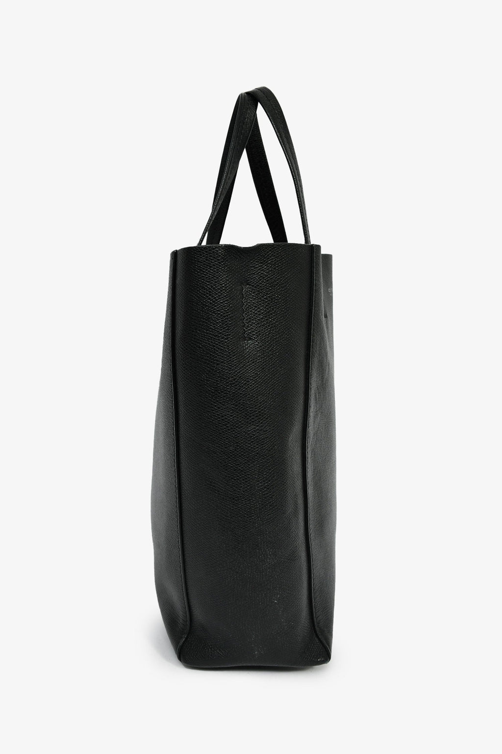 Celine Black Leather Small Vertical Cabas Bag With Strap