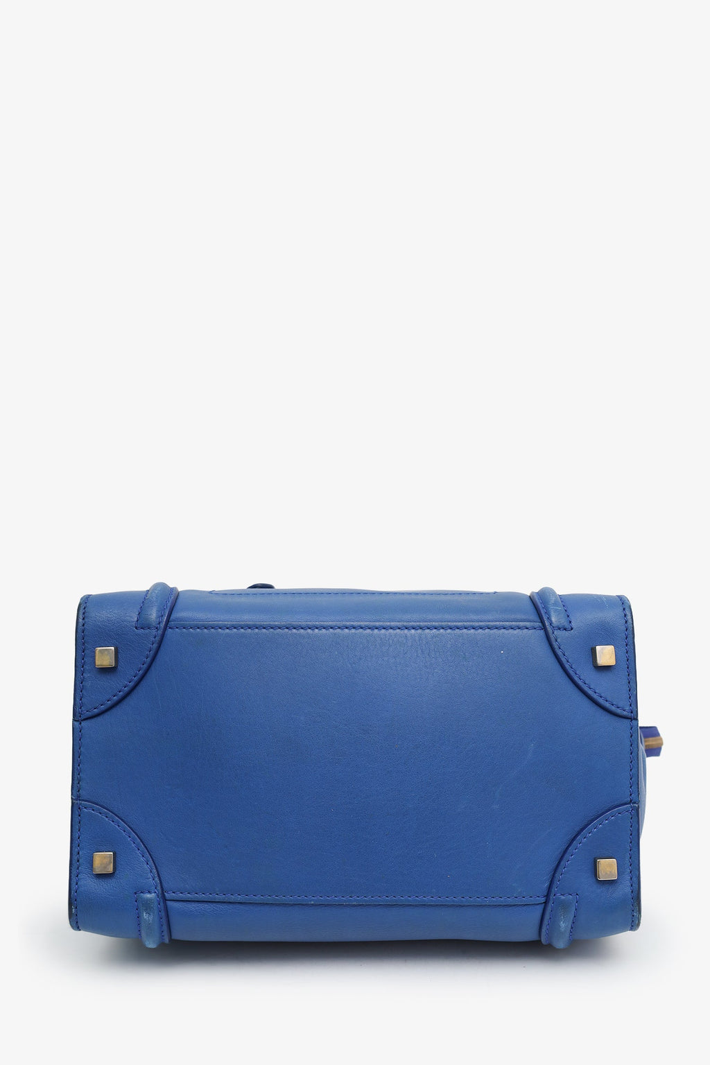 Celine Blue Smooth Calfskin Mini Luggage Tote