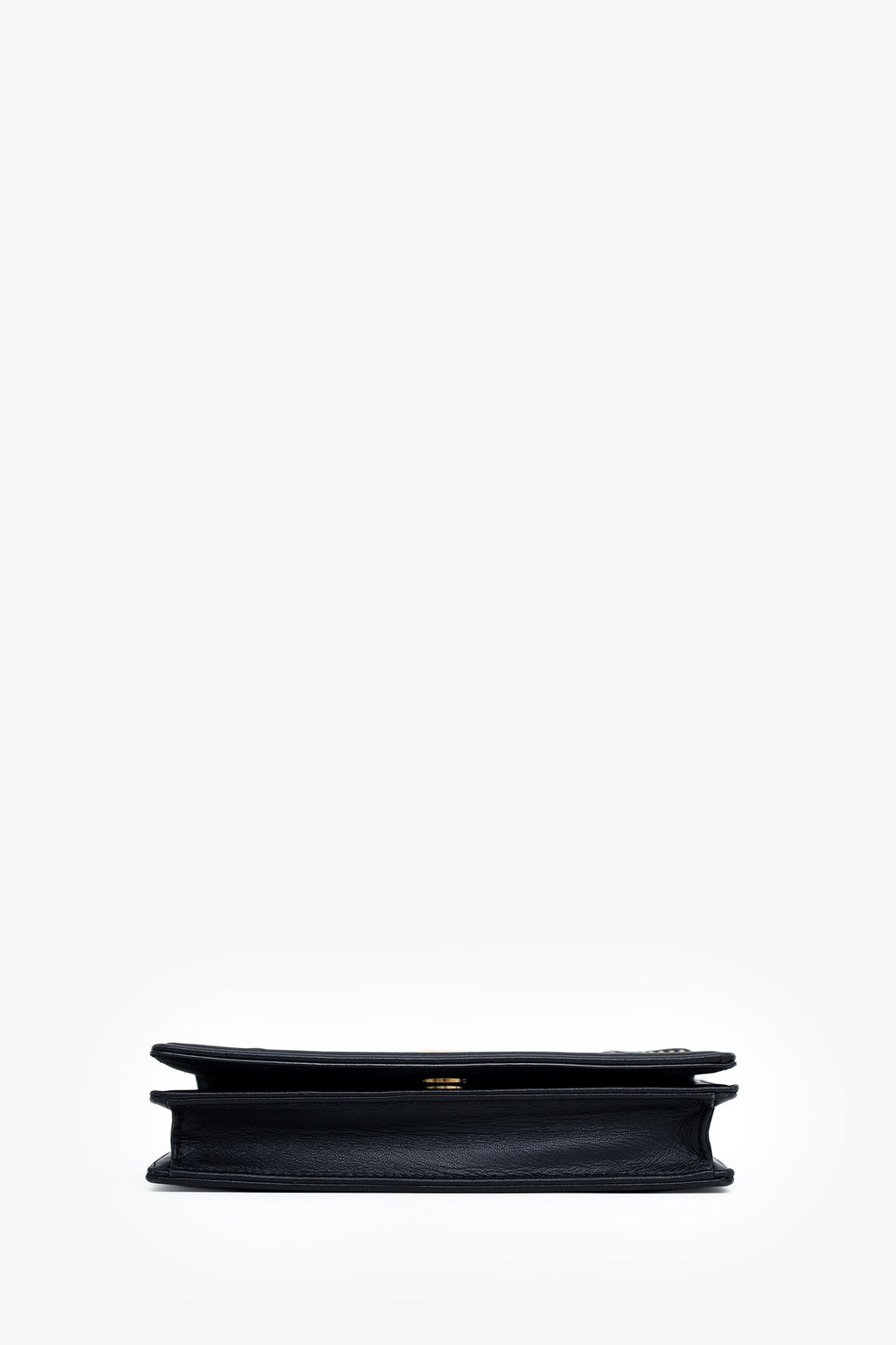 Christian Dior 2018 Black Leather Studded Diorama Wallet On Chain