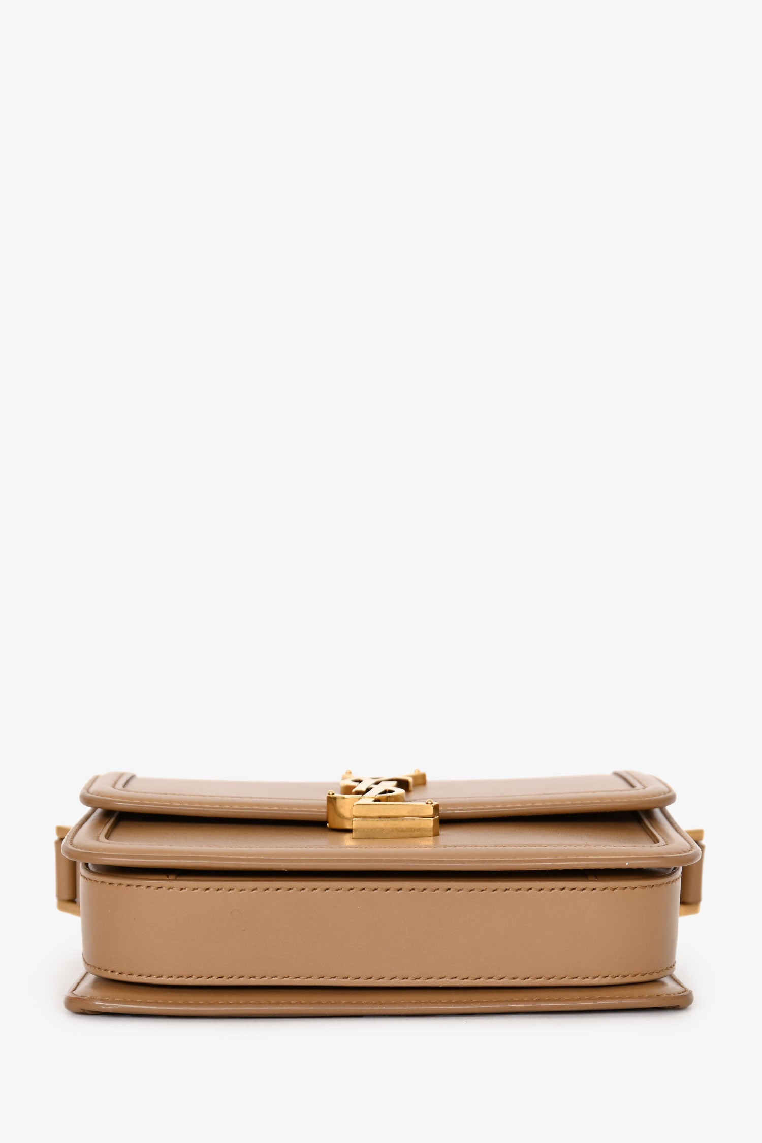 Saint Laurent Brown Leather Small Solferino Crossbody Bag