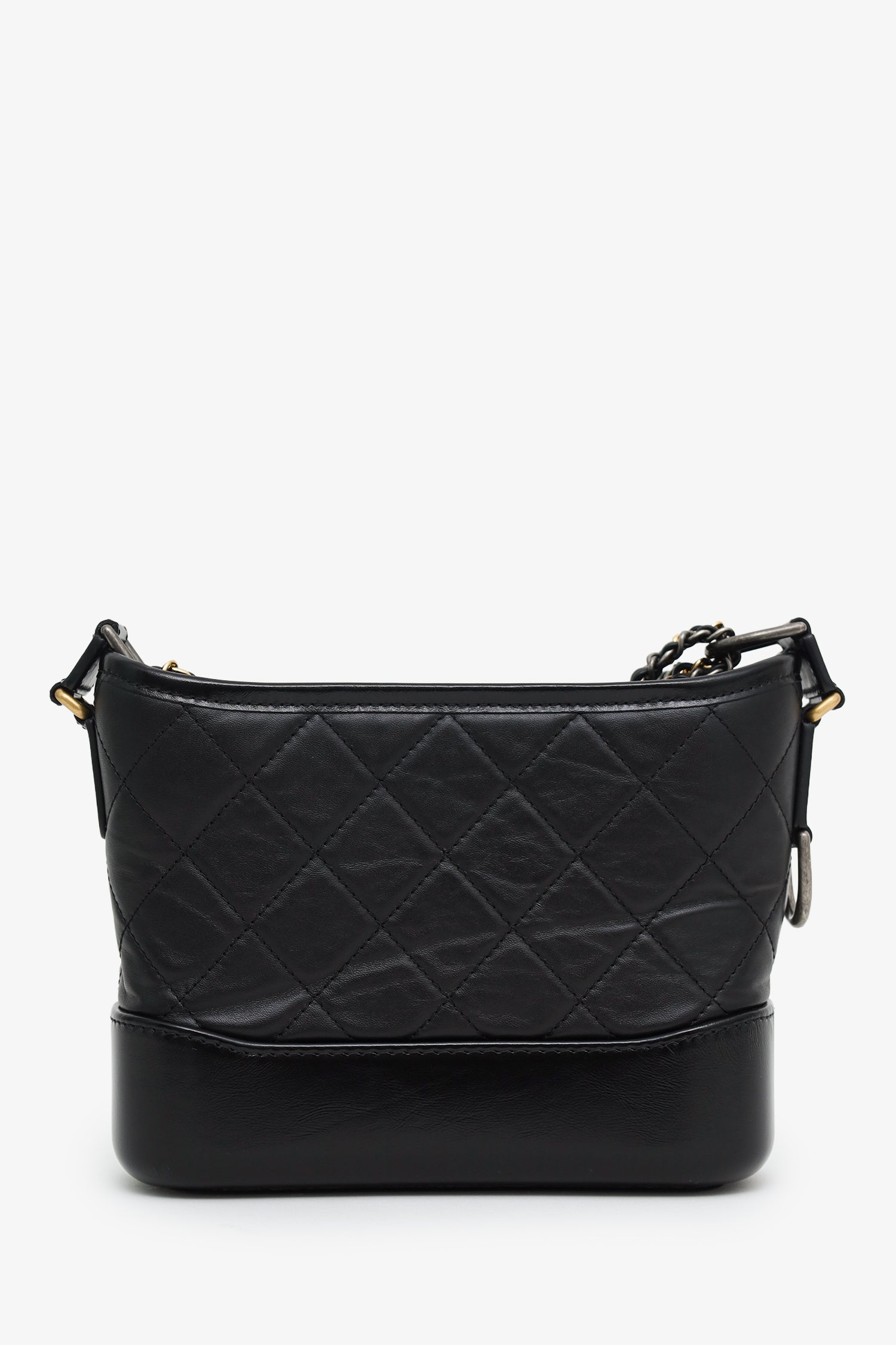 Pre-Loved Chanel™ Black Lambskin Leather Small Gabrielle Bag