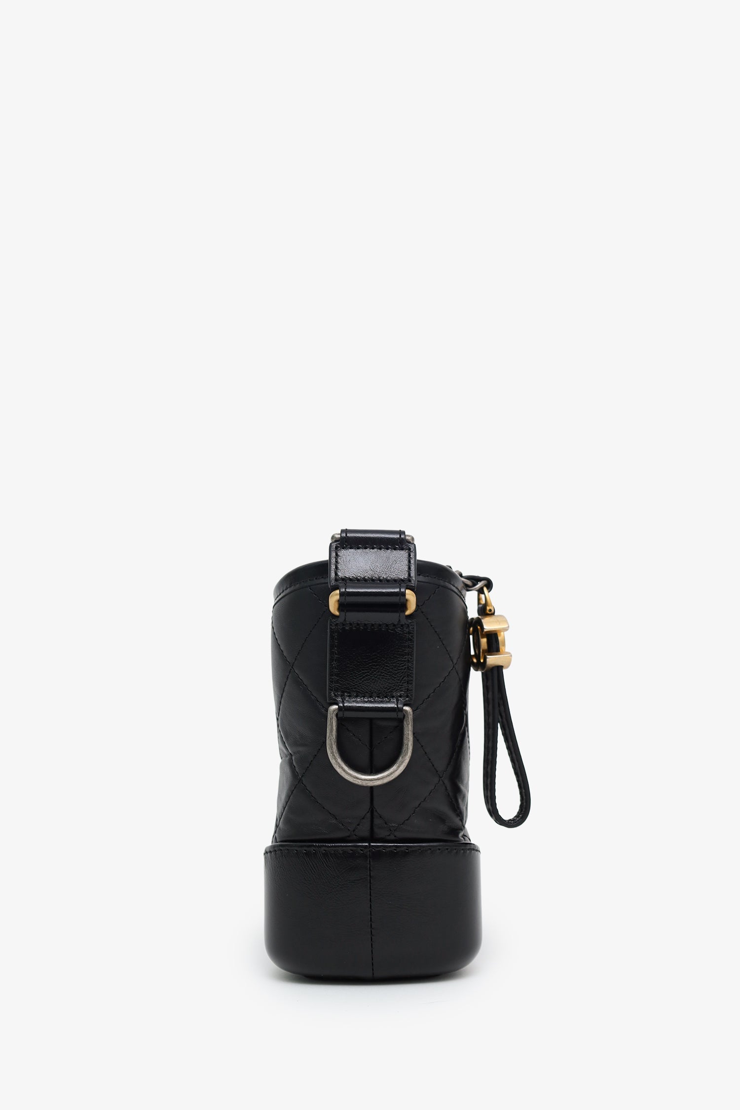 Pre-Loved Chanel™ Black Lambskin Leather Small Gabrielle Bag