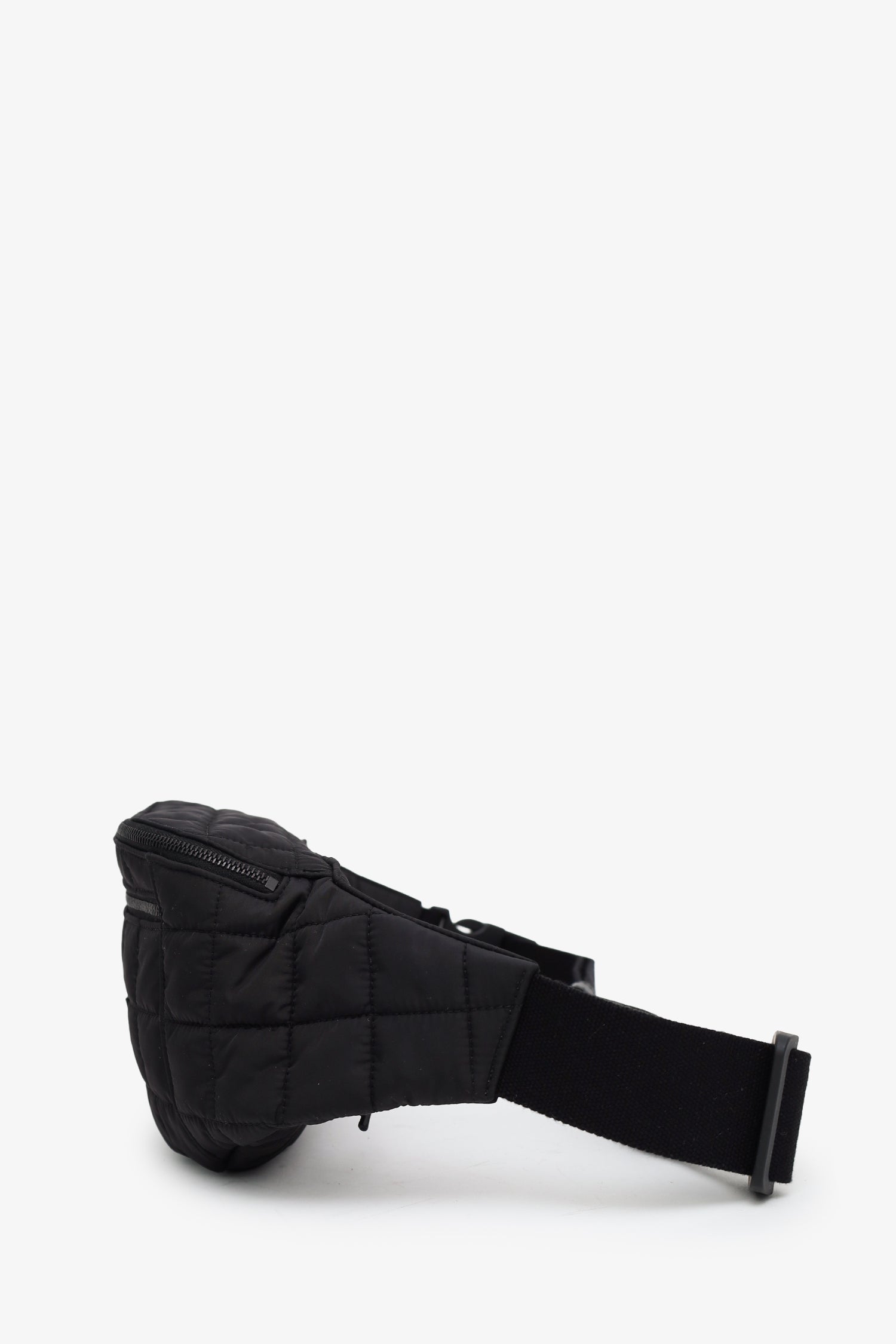 Saint Laurent Black Nylon Quilted Ysl Nuxx Bag