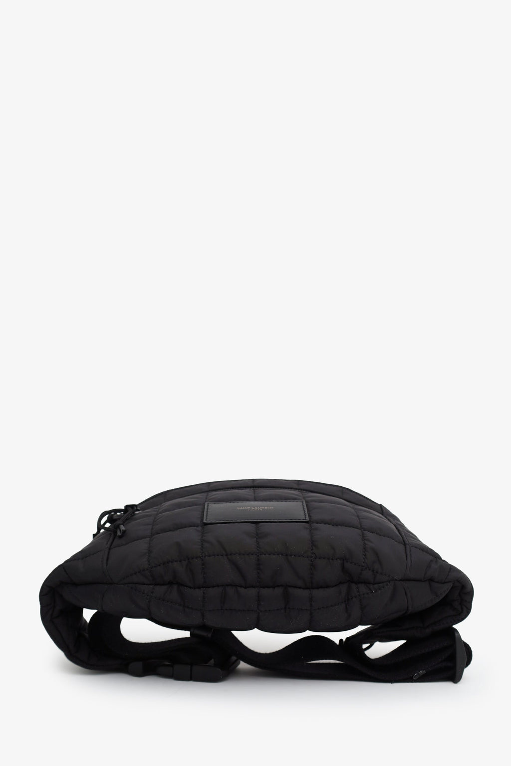 Saint Laurent Black Nylon Quilted Ysl Nuxx Bag