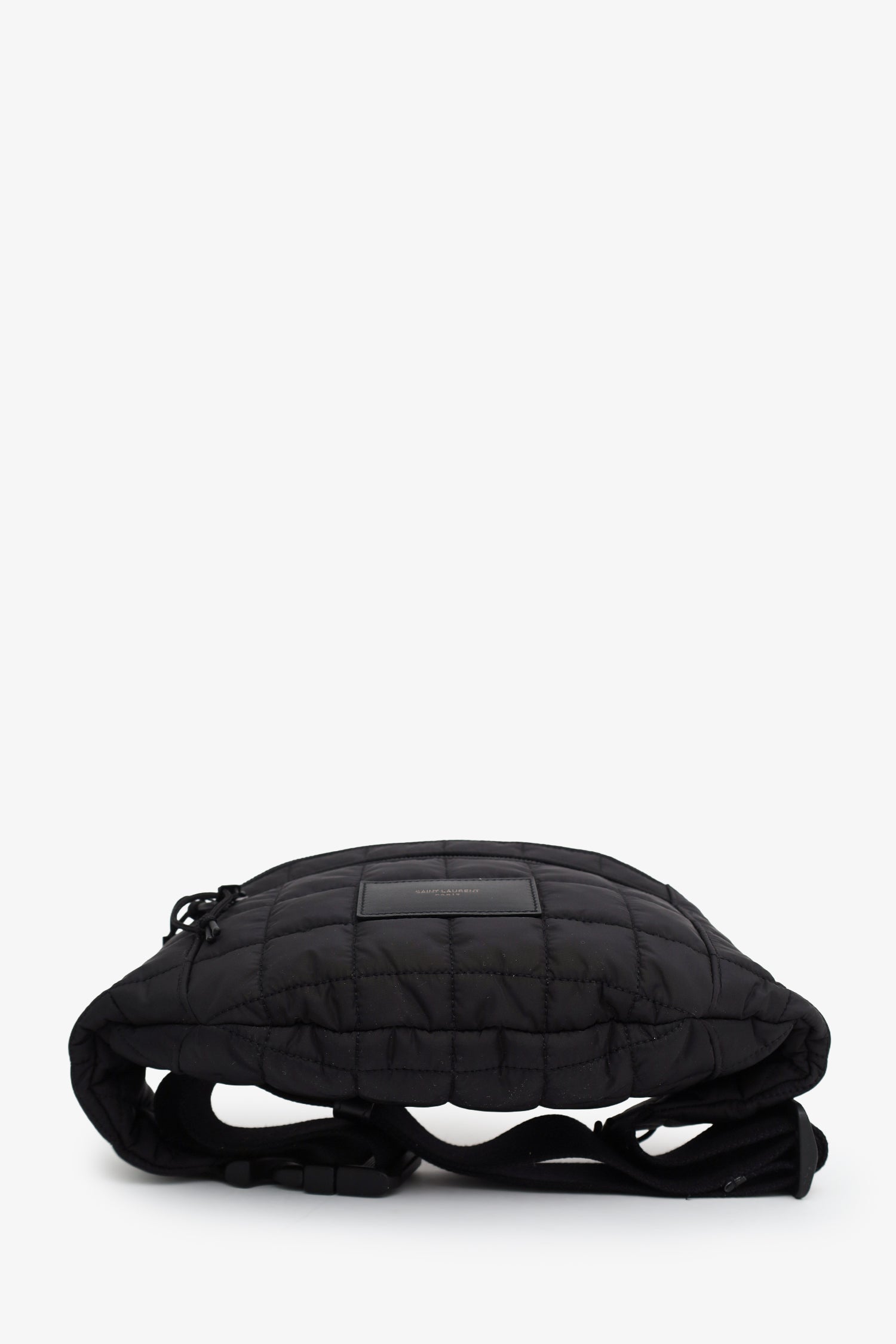Saint Laurent Black Nylon Quilted Ysl Nuxx Bag