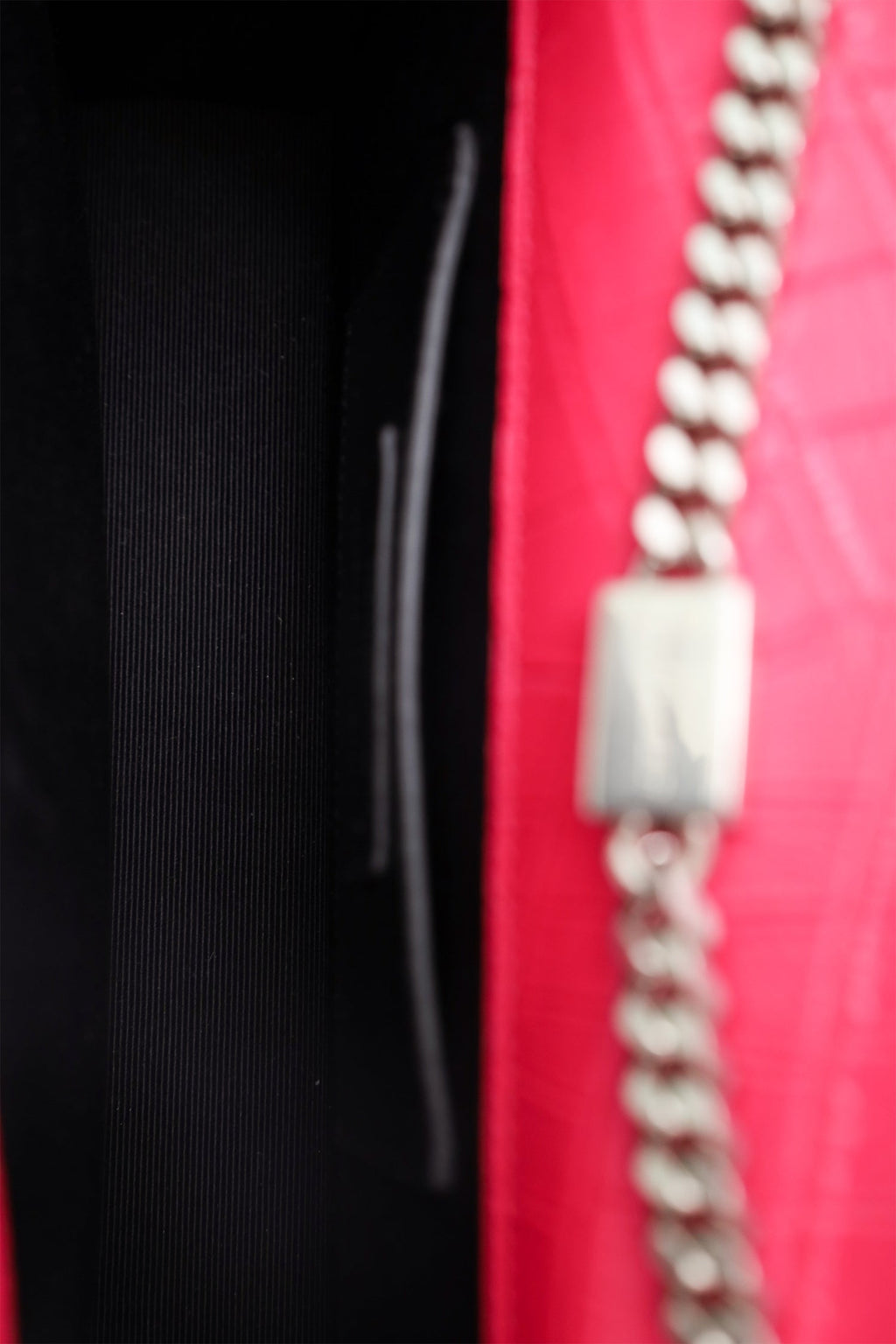 Saint Laurent Pink Leather Croc Embossed Medium 'Kate' Tassel Crossbody Bag