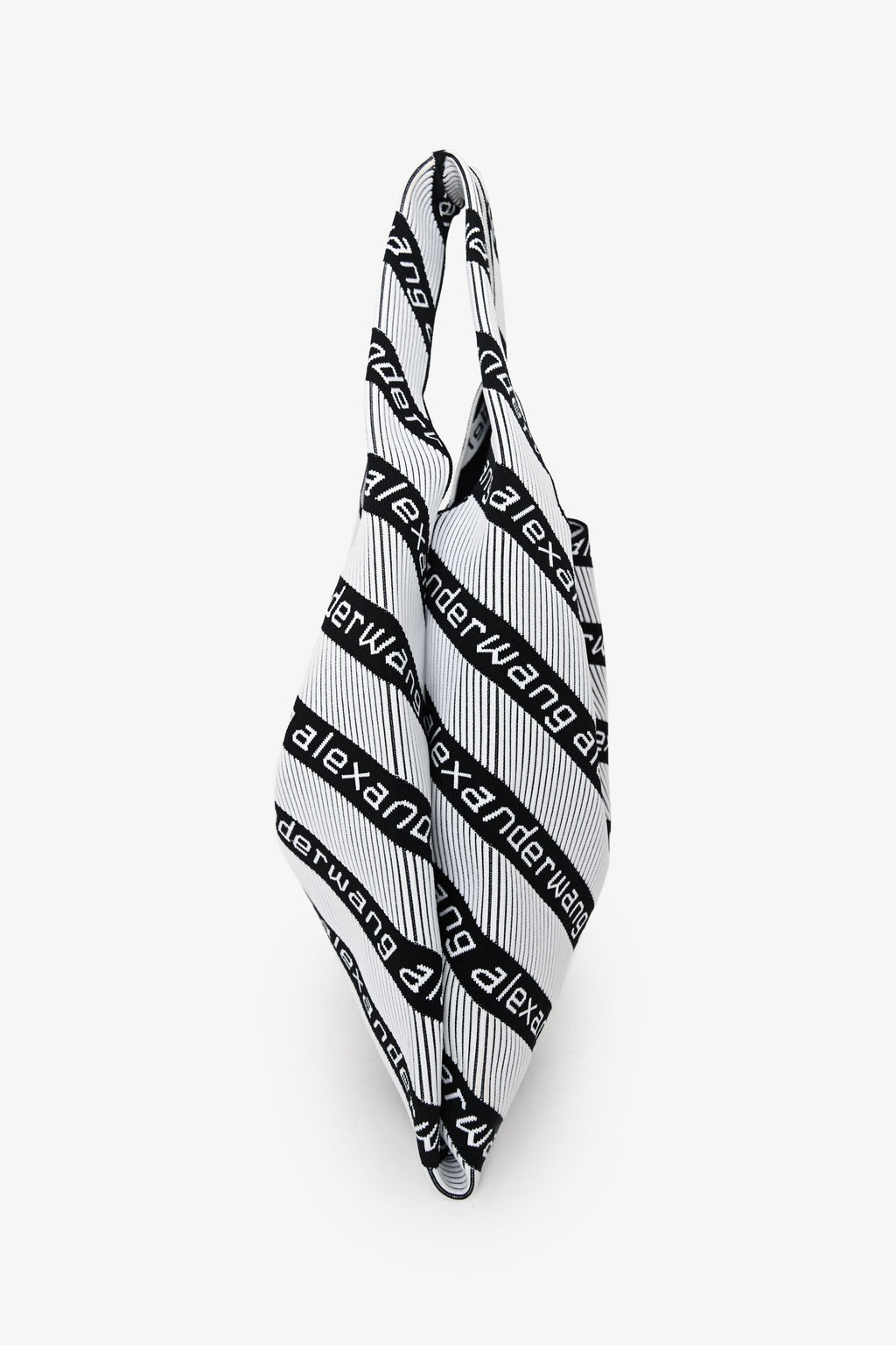 Alexander Wang White/Black Knit Jacquard Monogram Tote