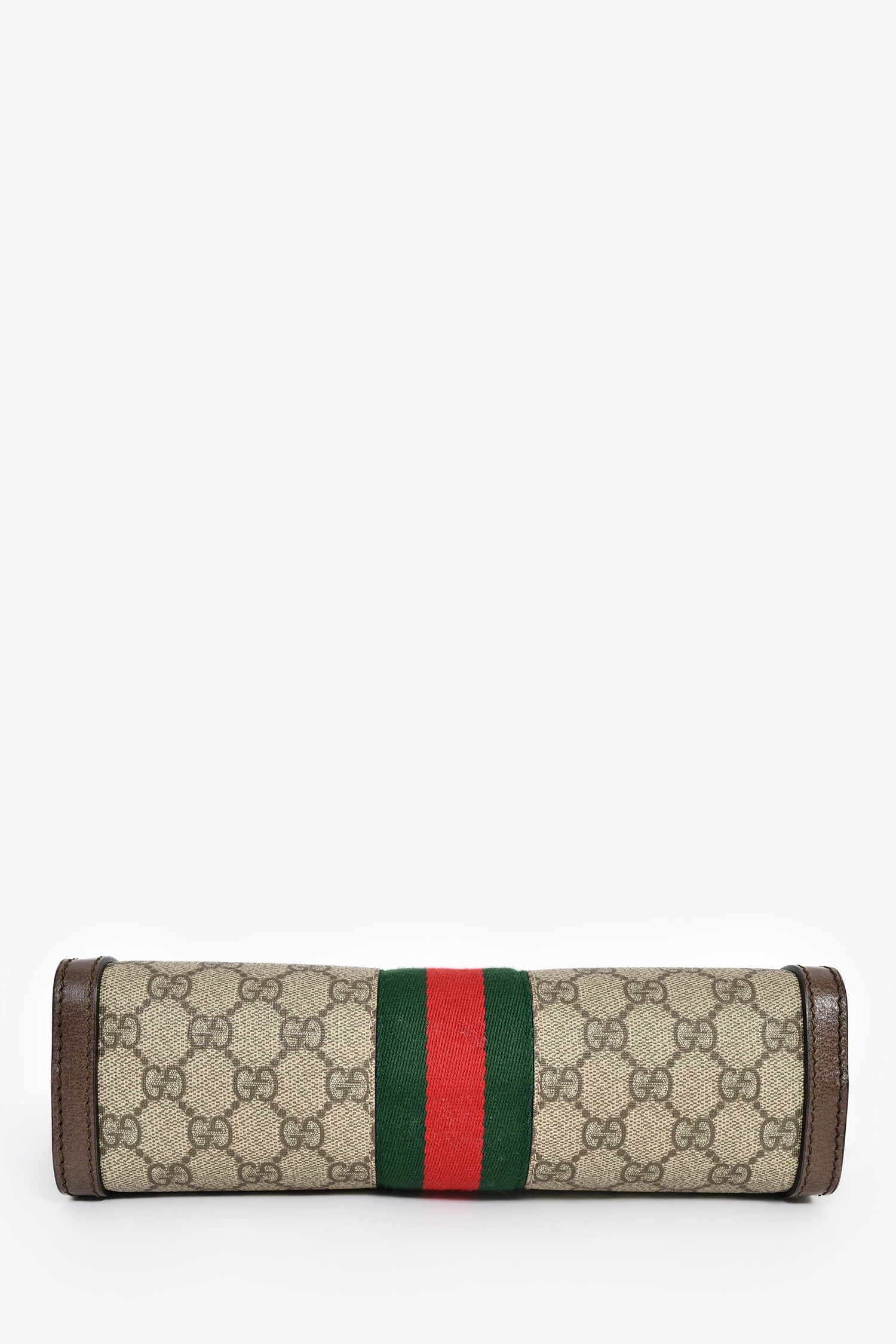 Gucci Brown Canvas/Leather GG Monogram Web 'Ophidia' Medium Crossbody