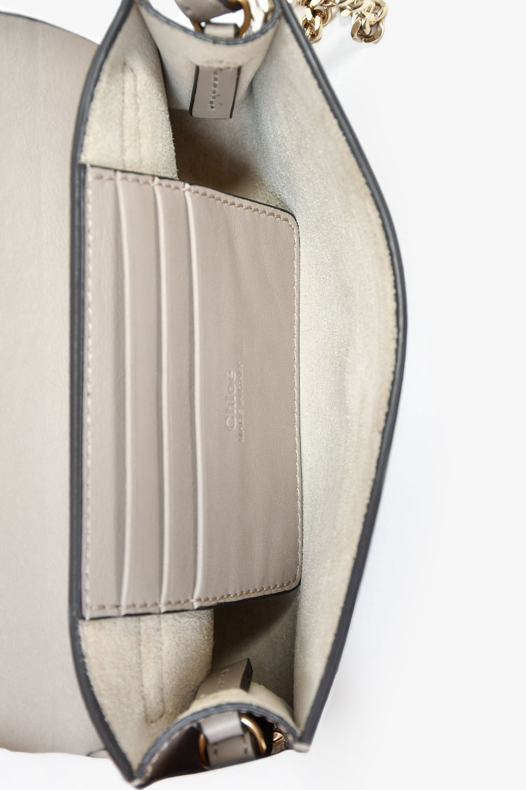 Chloé Taupe Leather/Suede 'Faye' Crossbody Bag
