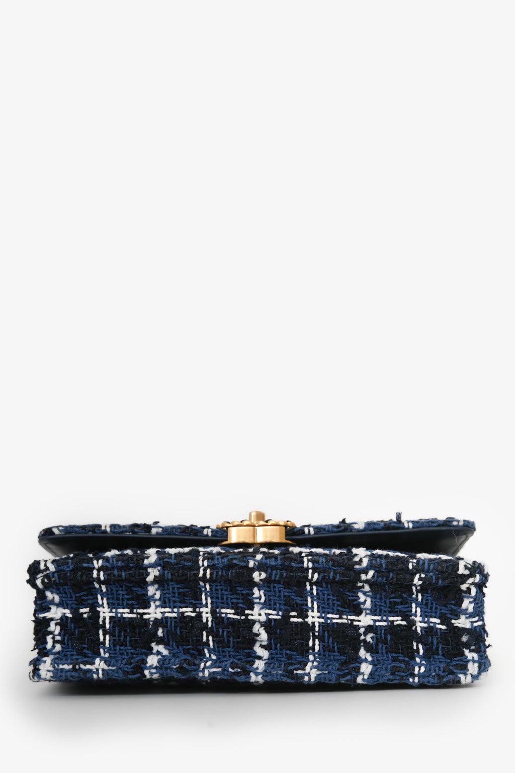 Pre-Loved Chanel™ 2023 Blue/Black Tweed Wallet on Chain