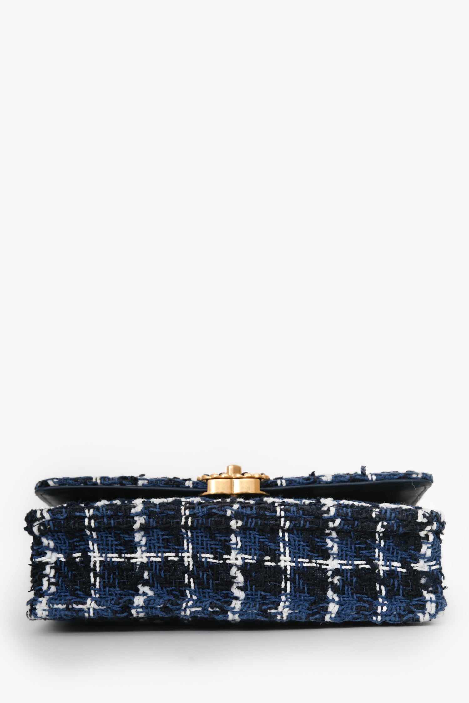 Pre-Loved Chanel™ 2023 Blue/Black Tweed Wallet on Chain