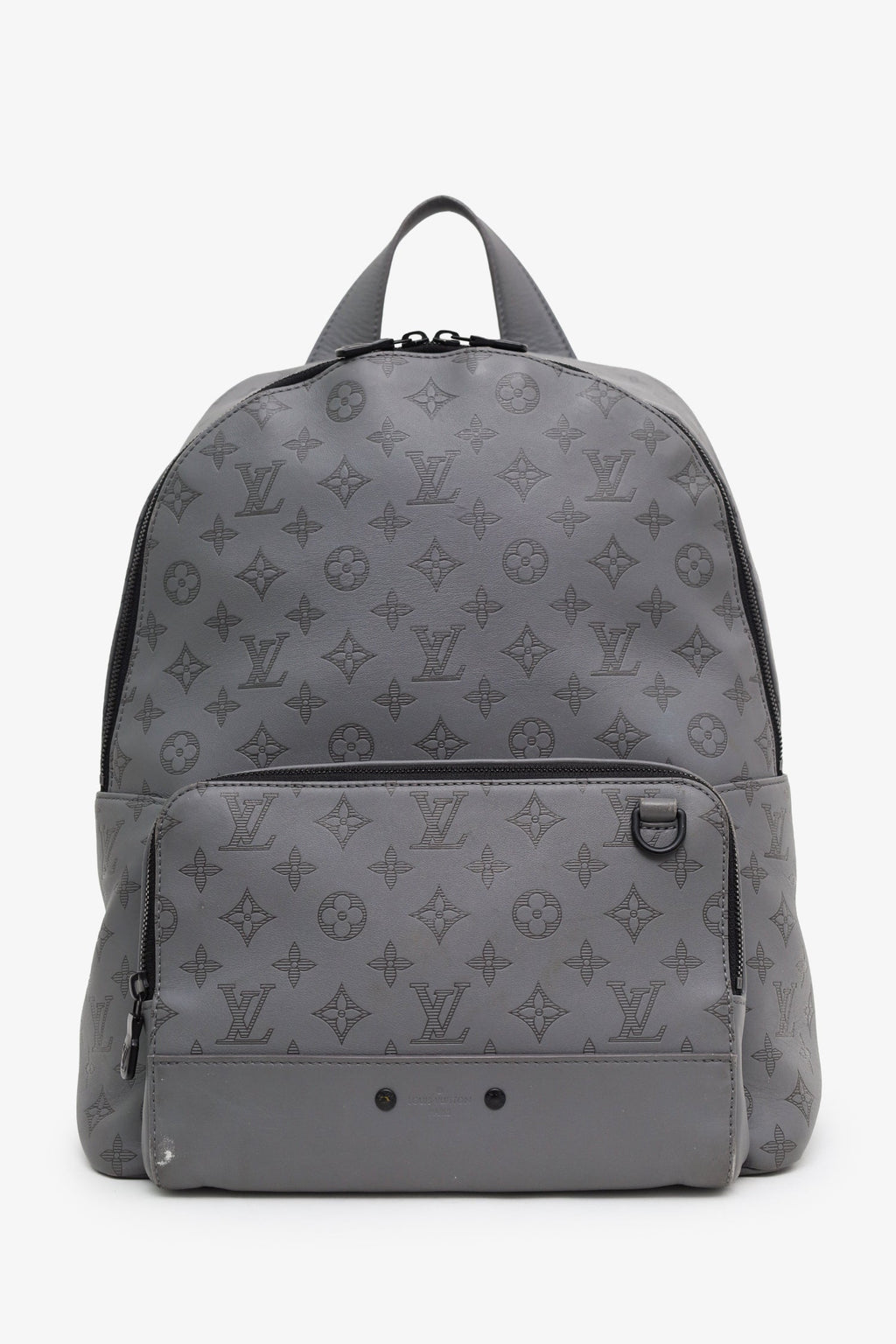 Louis Vuitton Grey Calfskin Monogram Shadow Racer Backpack