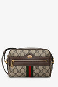 Gucci Brown GG Supreme Ophidia Mini Crossbody Bag