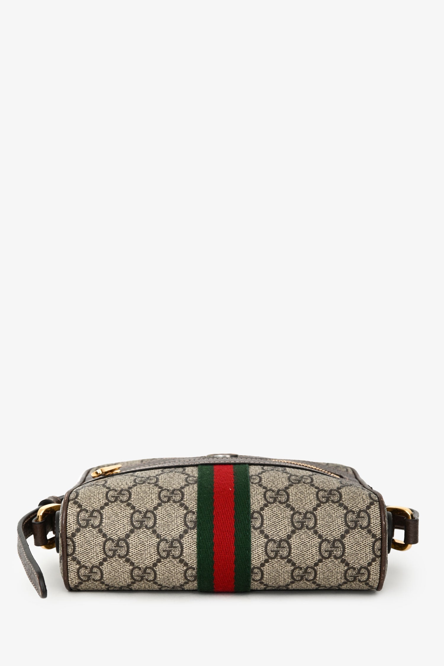 Gucci Brown GG Supreme Ophidia Mini Crossbody Bag