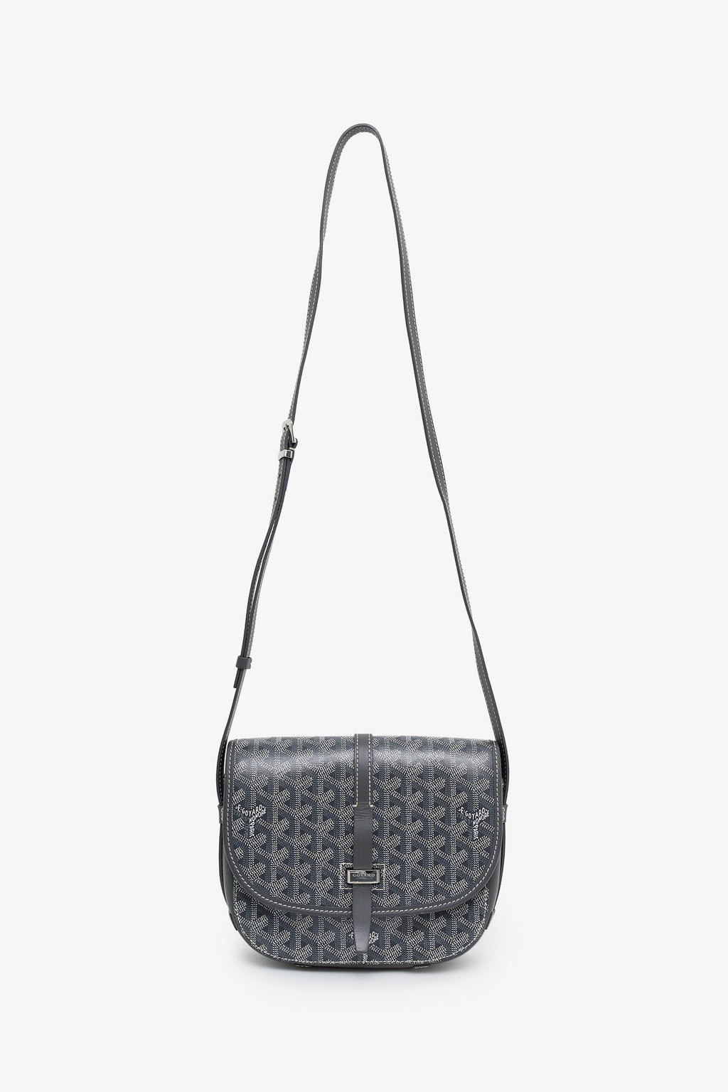 Goyard Grey Goyardine Belvedere II PM Messenger Bag