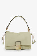 Fendi Sage Leather Mama Baguette Medium Shoulder Bag