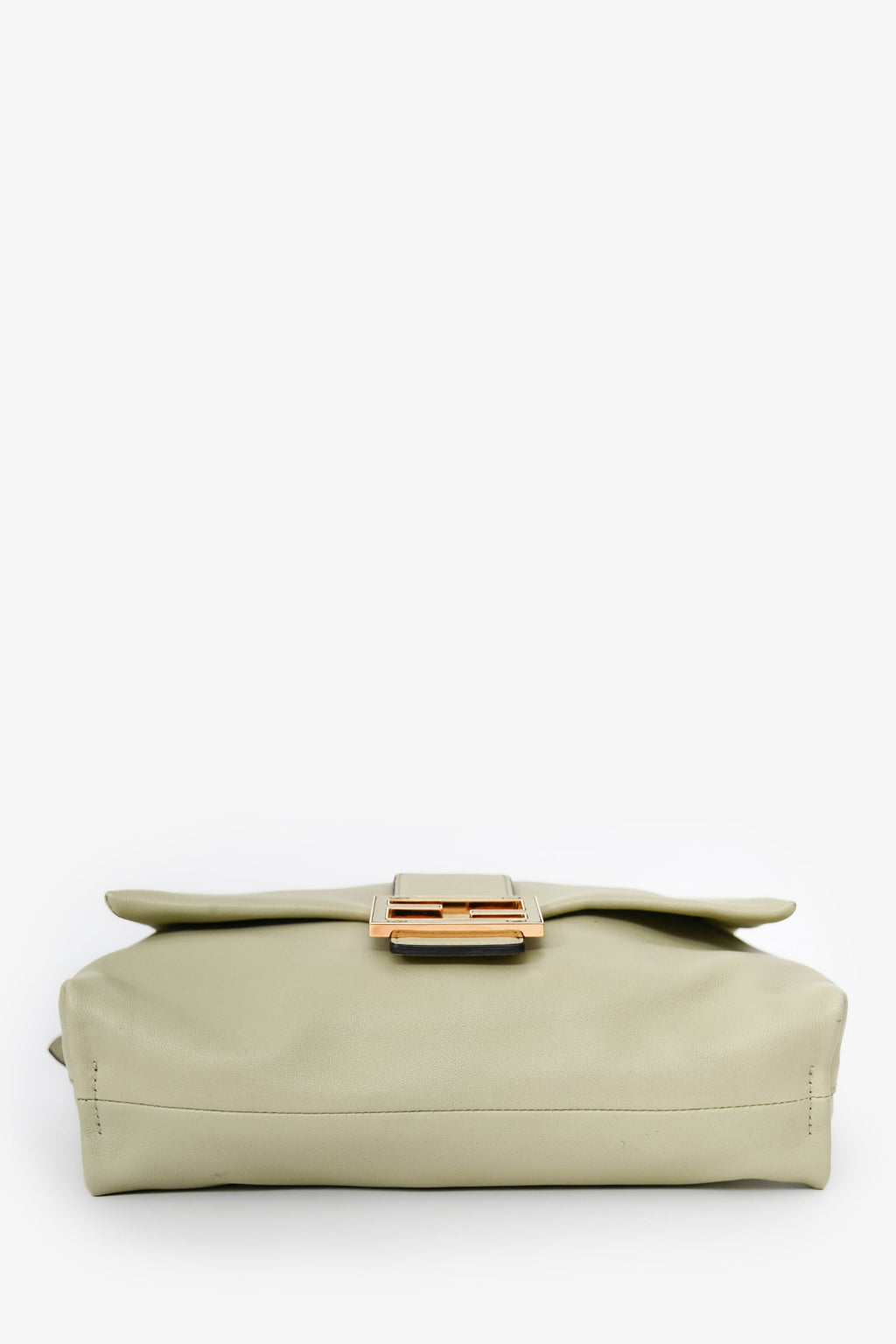 Fendi Sage Leather Mama Baguette Medium Shoulder Bag