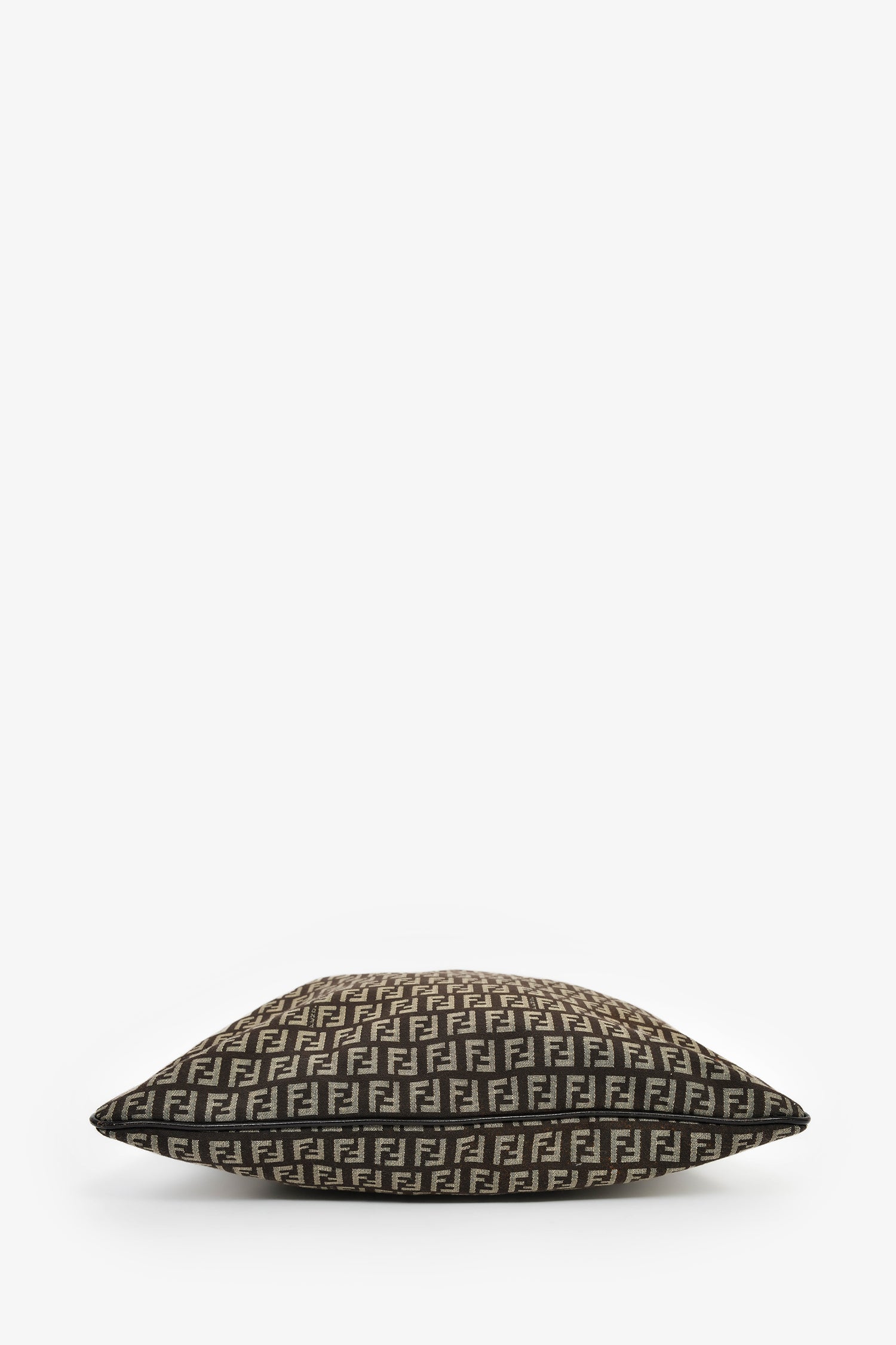 Fendi Brown Zucchino Canvas Large One Shoulder Bag