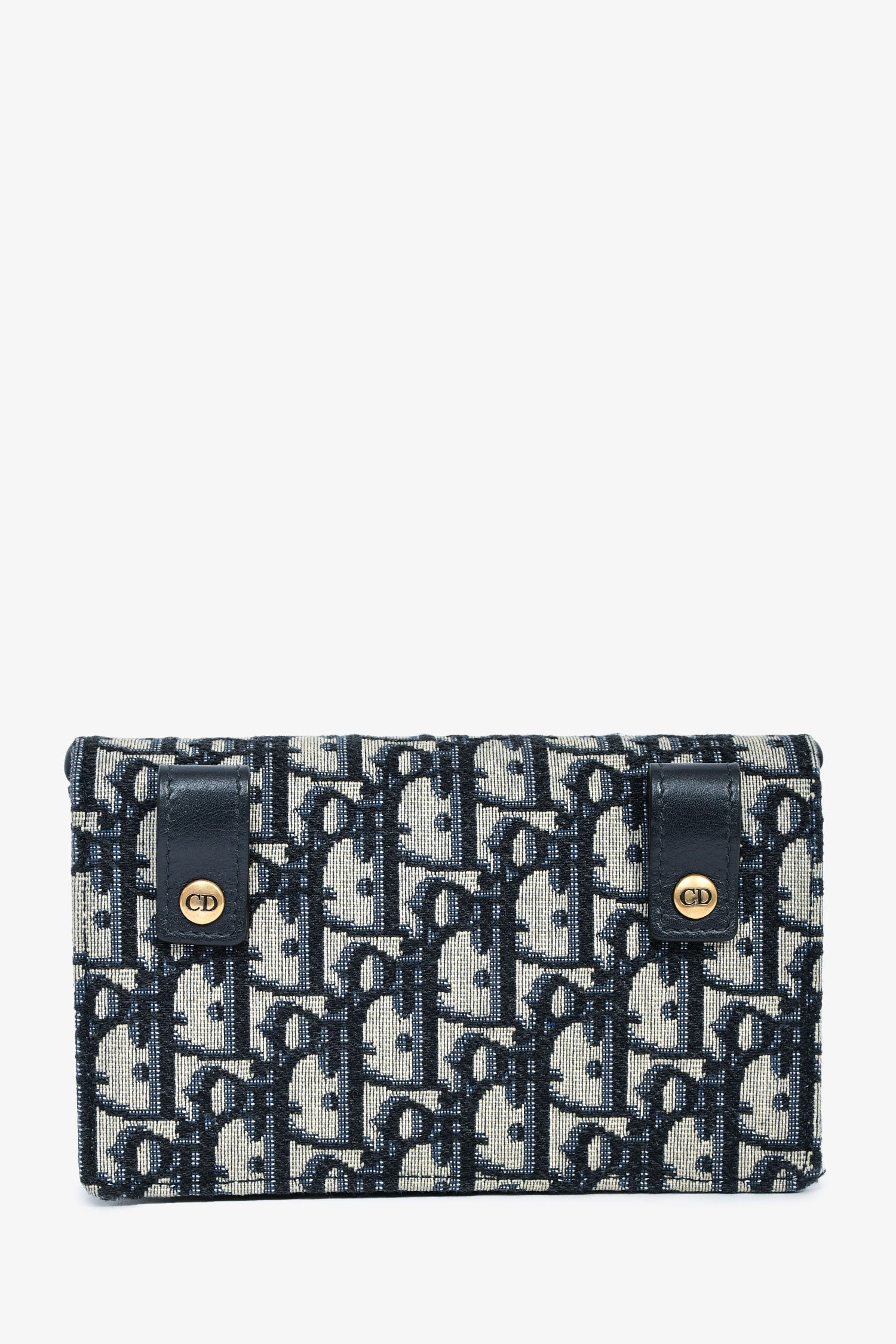 Christian Dior Navy Oblique Saddle Belt Bag