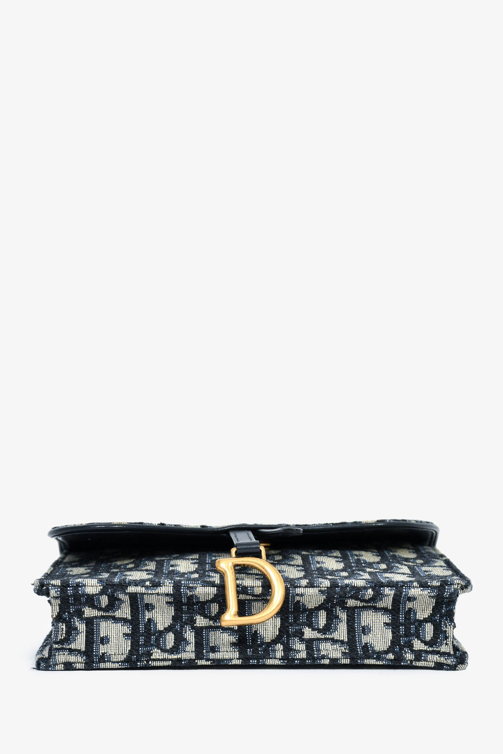 Christian Dior Navy Oblique Saddle Belt Bag