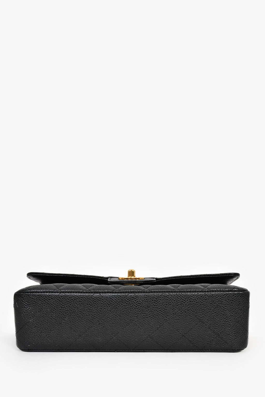 Pre-Loved Chanel™ 2012 Black Quilted Caviar Leather Medium Classic Double Flap