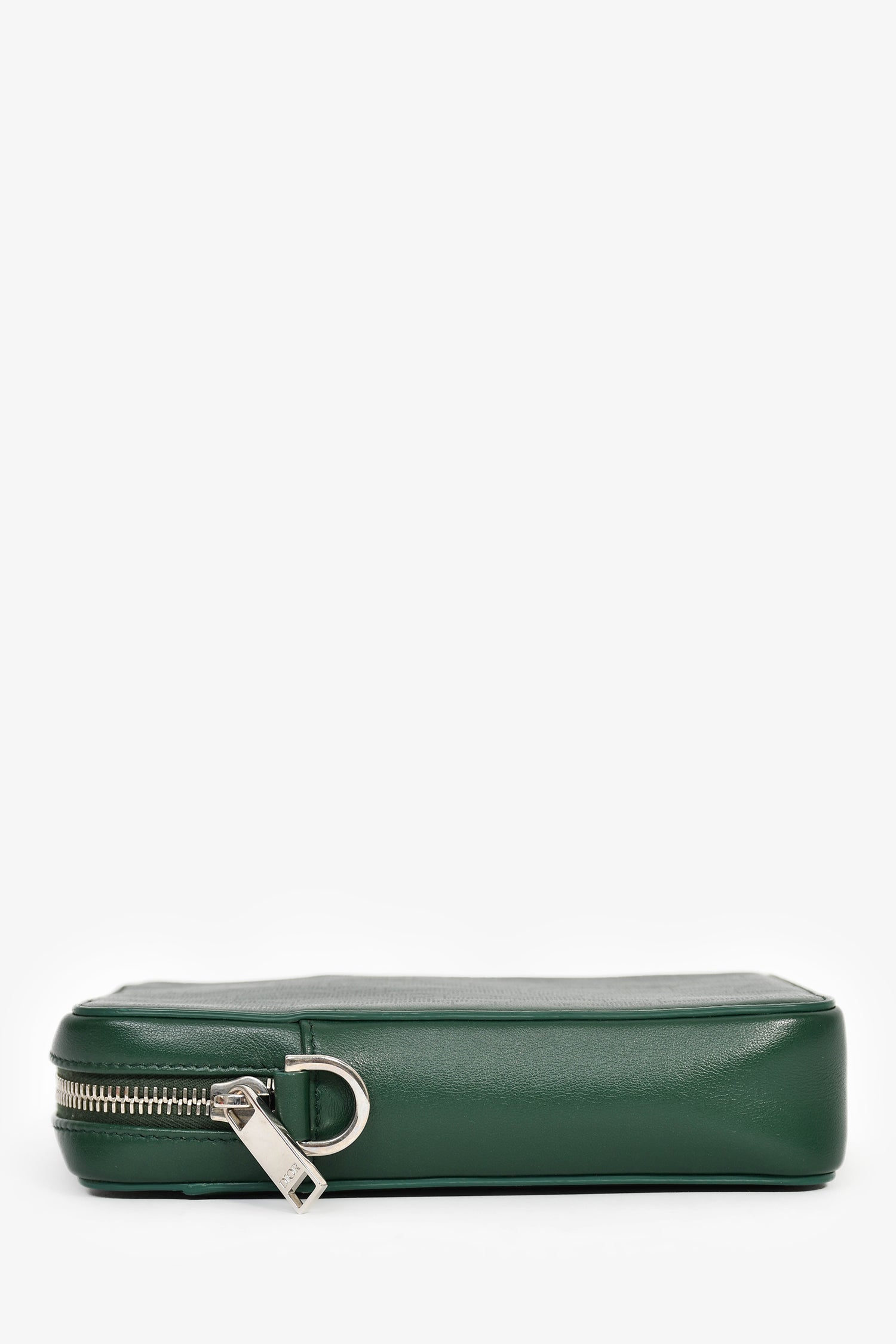 Christian Dior 2021 Green Oblique Leather Men's World Tour Crossbody Bag