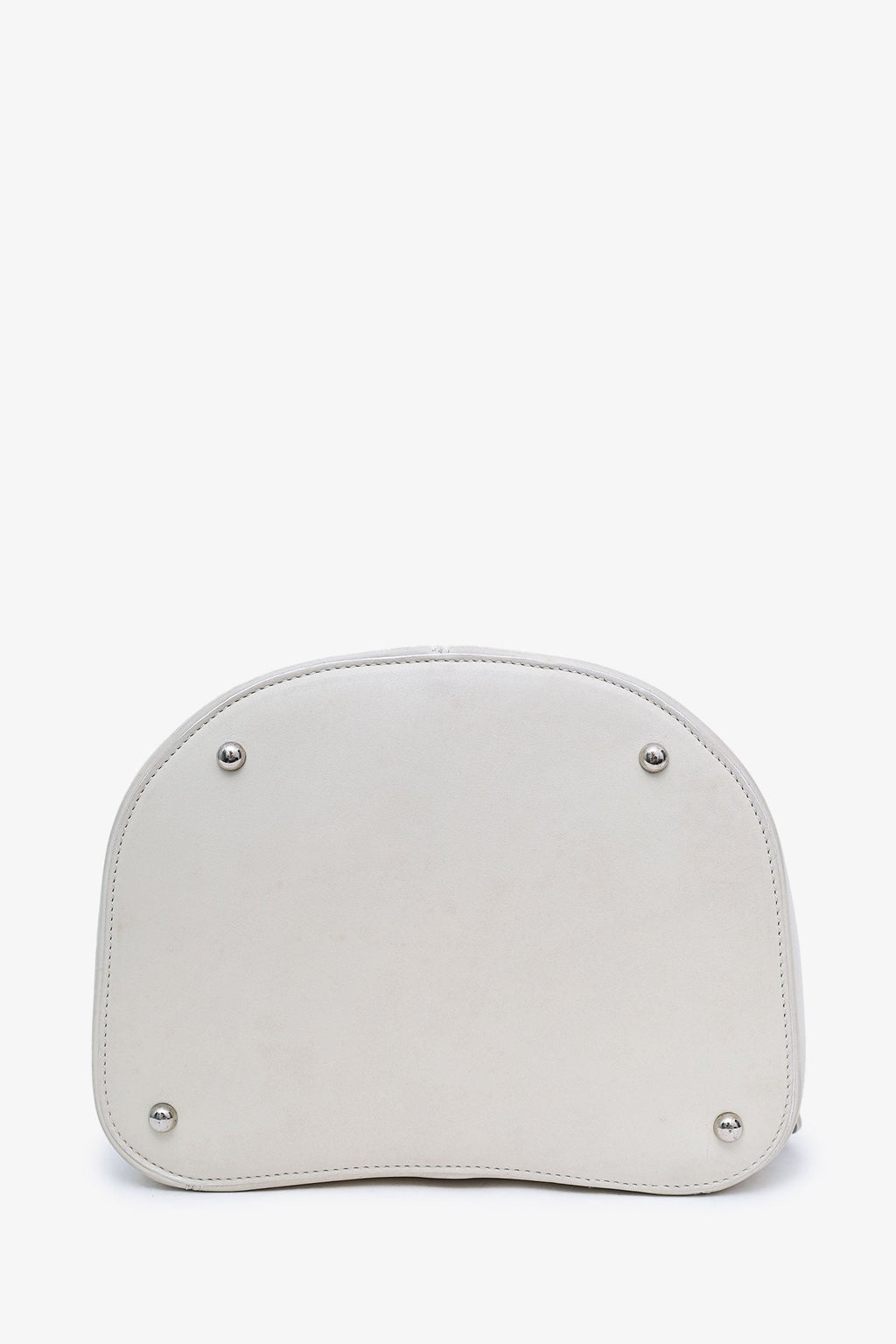 Loewe White Leather 'Anton' Backpack With Pouch