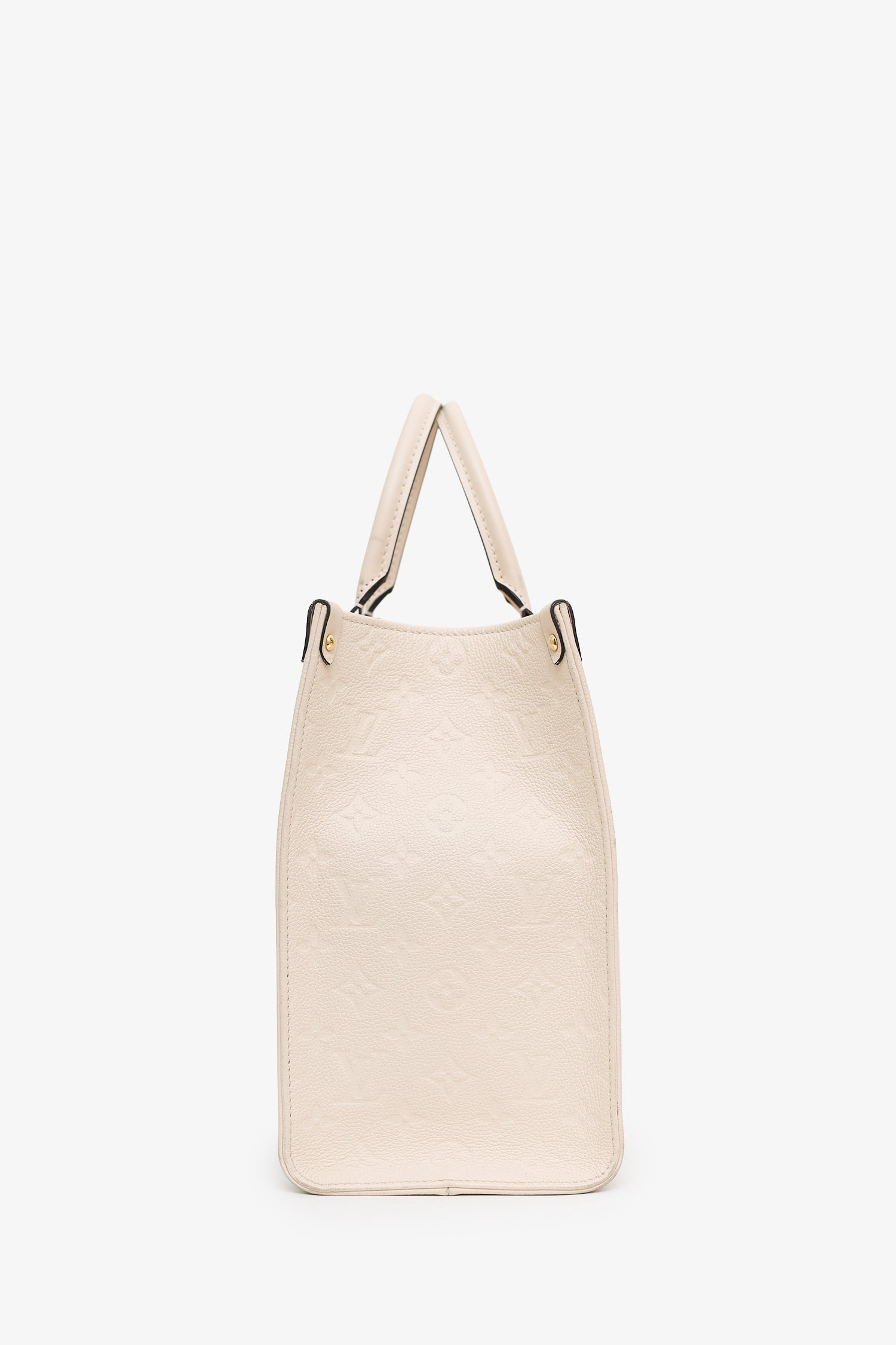 Louis Vuitton Cream Monogram Empreinte Leather OnTheGo MM