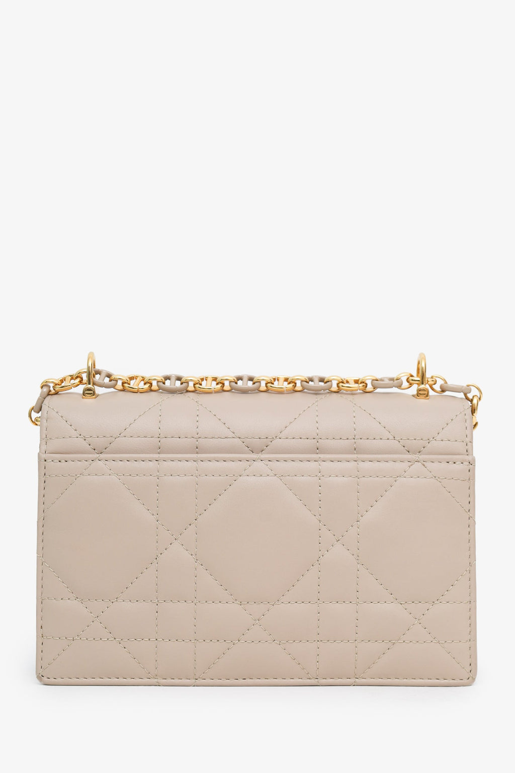 Christian Dior 2023 Beige Lambskin Macrocannage Mini Miss Caro Bag