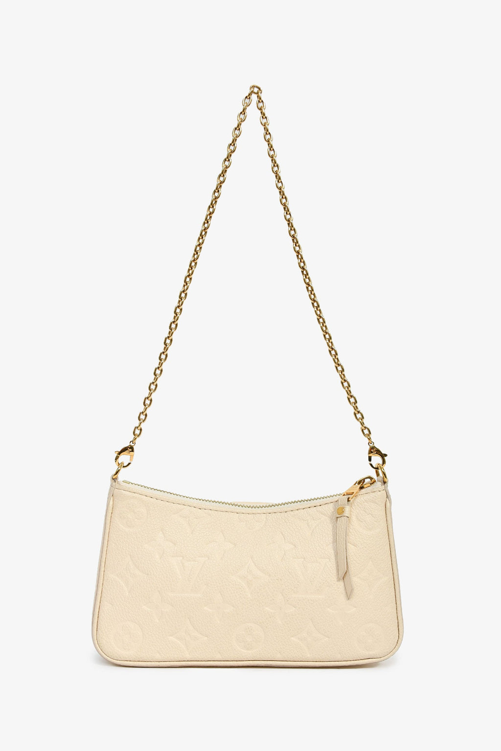 Louis Vuitton Cream Monogram Empreinte 'Easy Pouch' On Strap Bag