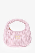 Miu Miu Powder Pink Nappa Matelasse Small Wander Hobo