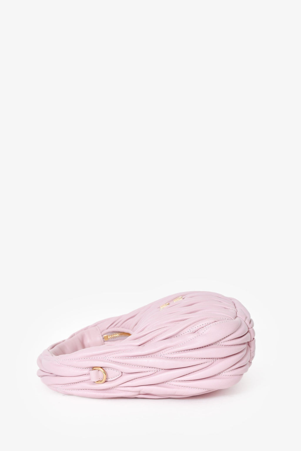 Miu Miu Powder Pink Nappa Matelasse Small Wander Hobo