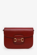 Gucci Red Leather Horsebit Medium 1955 Shoulder Bag