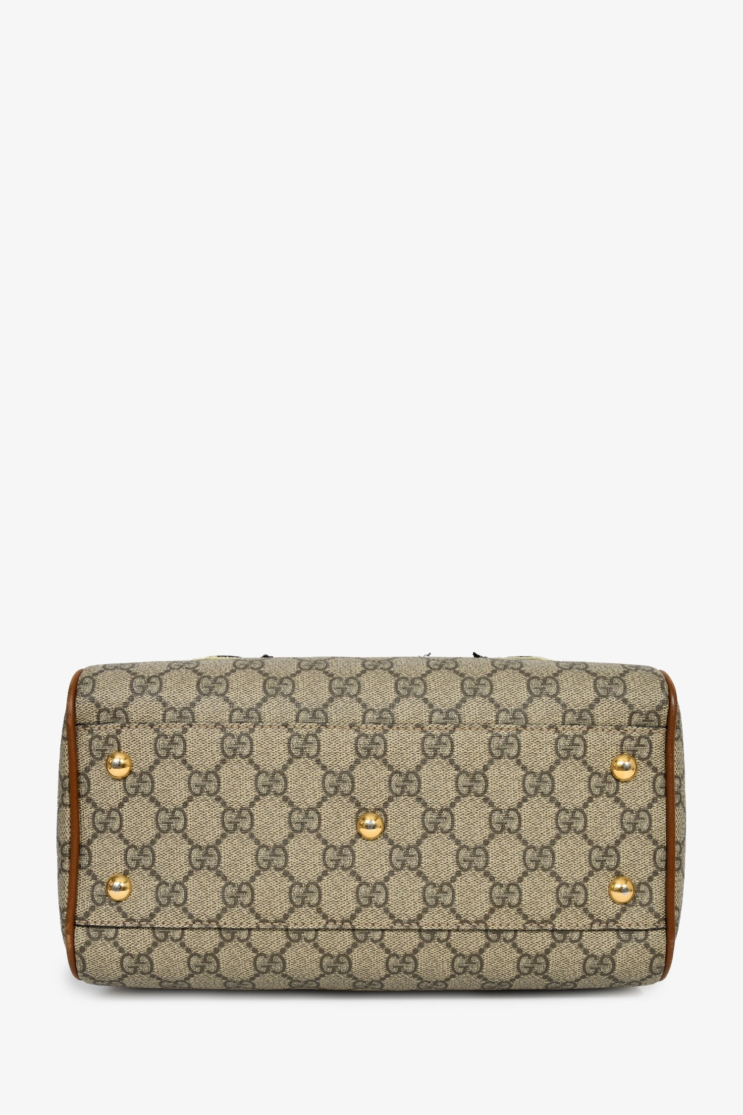 Gucci Limited Edition GG Supreme Butterfly Embroidered Boston Bag