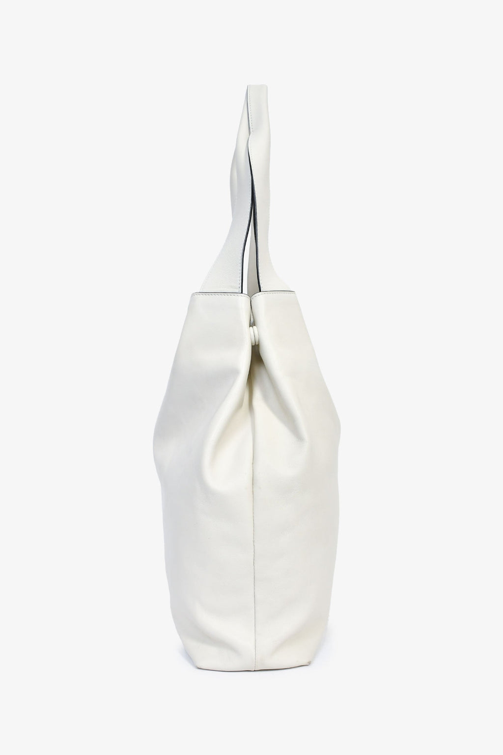 Miu Miu White Leather Logo Hobo Bag