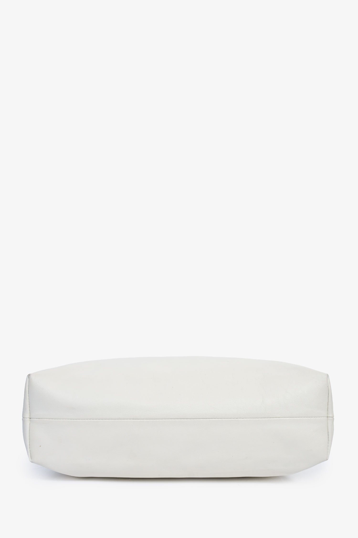 Miu Miu White Leather Logo Hobo Bag