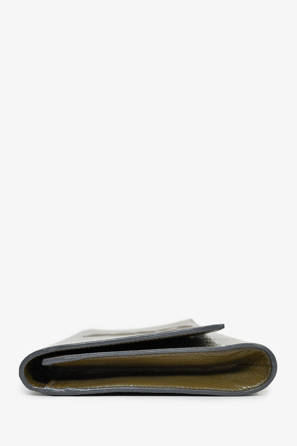 Saint Laurent Green Patent Leather 'Belle De Jour' Clutch