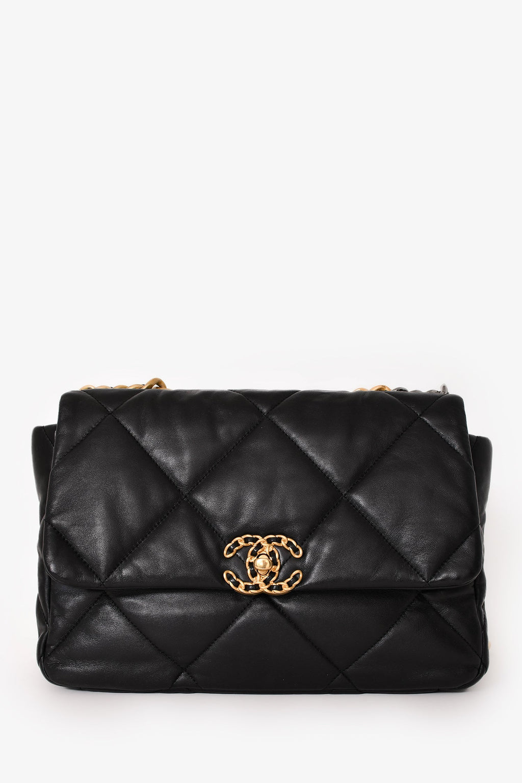 Pre-Loved Chanel™ Black Leather 19 Flap Bag