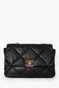 Pre-Loved Chanel™ Black Leather 19 Flap Bag